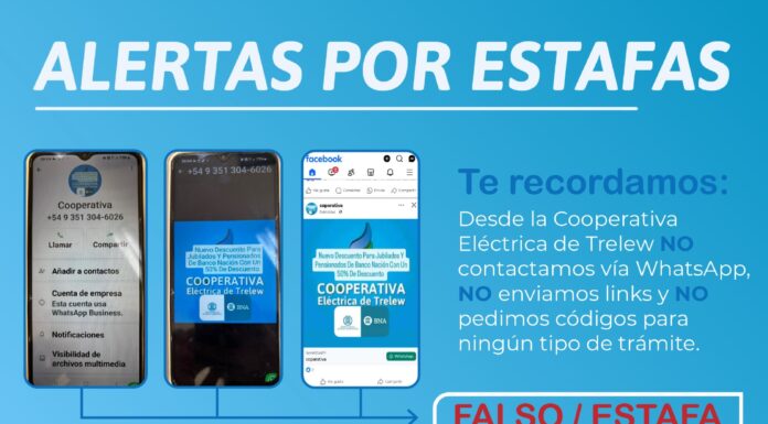 La Cooperativa Eléctrica advierte a sus asociados sobre estafas perpetradas invocando su nombre
