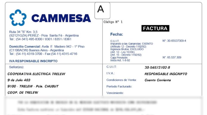 Luego de 12 años la Cooperativa Eléctrica de Trelew pagó el total de la factura corriente a CAMMESA